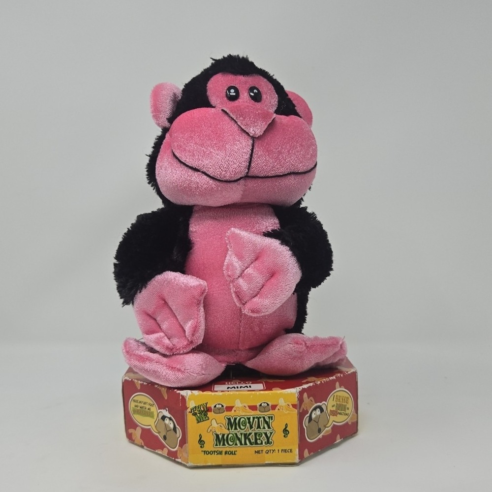RARE Gemmy 2007 Movin Monkey "MIMI" motion battery Plush Toy "TOOTSIE ROLL"